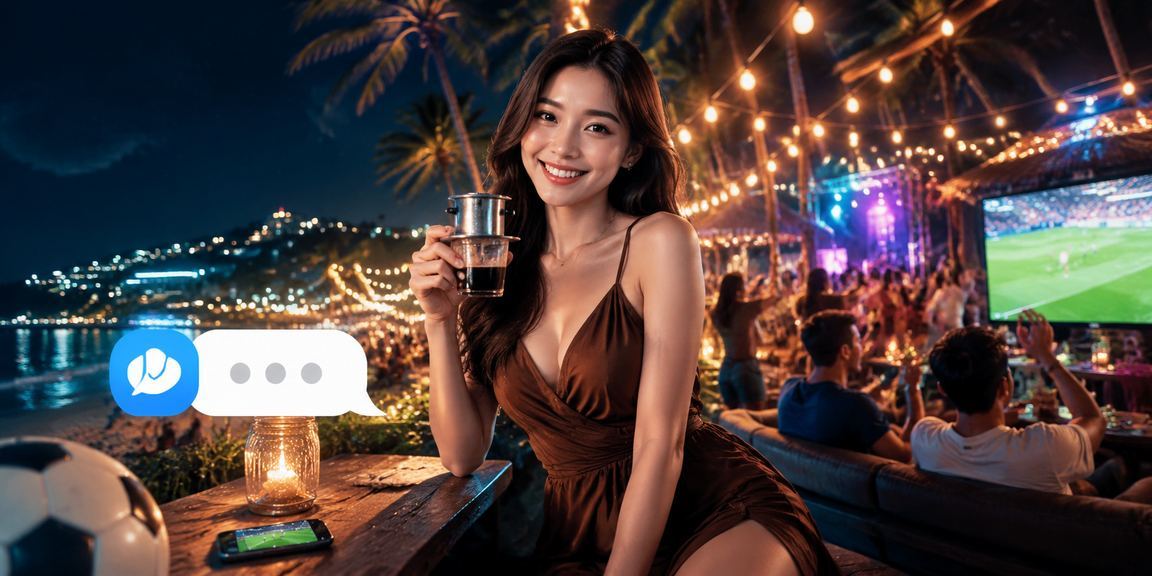 Người chơi tại Phú Quốc đặt cược thể thao trên x8s trong lúc thư giãn tại quán cà phê