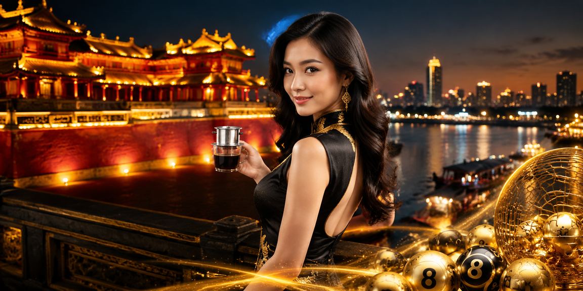 Người dùng tại Sài Gòn ngồi cà phê thưởng thức vòng quay miễn phí trên điện thoại trong buổi sáng